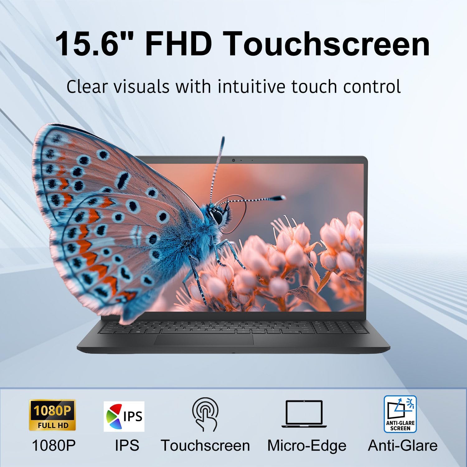 Dell Inspiron 15.6' FHD Touchscreen Business Laptop | 13th Gen Intel Core i5 (Beat i7-1250U) | 64GB RAM | 1TB PCIe SSD | Long Battery Life | WiFi 6 | Copilot AI | USB-C | Windows 11 | WOWPC USB