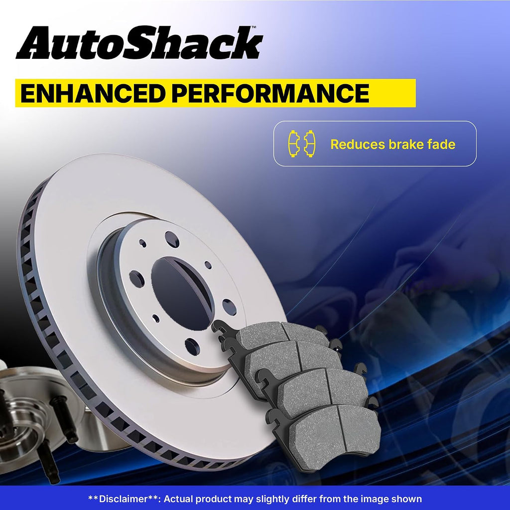 AutoShack Rear Brake Rotors, Premium Pads & Hub Bearing Assemblies for Honda & Acura, Civic 2006-2011 CSX 2006-2011, FWD L4 1.8L 2.0L - Coated - ArmorStop - 10.24' (260 mm), 5-Lug