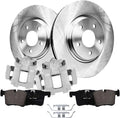 Detroit Axle - Front Disc Rotors Brake Pads + Brake Calipers w/Bracket Kit Replacement for BMW 328i 330i xDrive 428i - 6pc Set