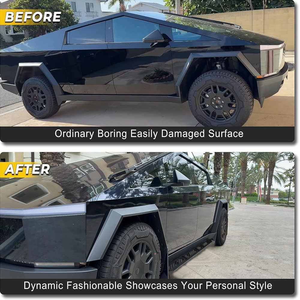 Running Boards Side Steps 2 PCS for Tesla Cybertruck,Exterior Brackets Nerf Bars for Tesla Cybertruck Accessories