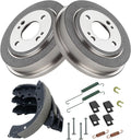 Rear Brake Shoes 2 Drums & Hardware Spring Kit Set for Honda Civic Fit