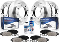Detroit Axle - Brake Kit for 2001 2002 Dodge Ram 2500 3500 Brake Rotors and Ceramic Brakes Pads Front and Rear Replacement
