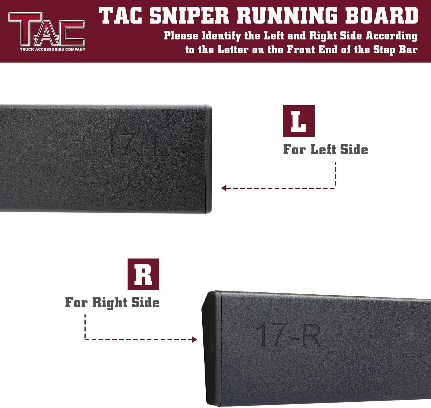 TAC Sniper Running Boards Fit 2021-2026 Ford Bronco 2 Door 4' Drop Side Steps Nerf Bars Automotive Exterior Accessories Fine Texture Black 2pcs