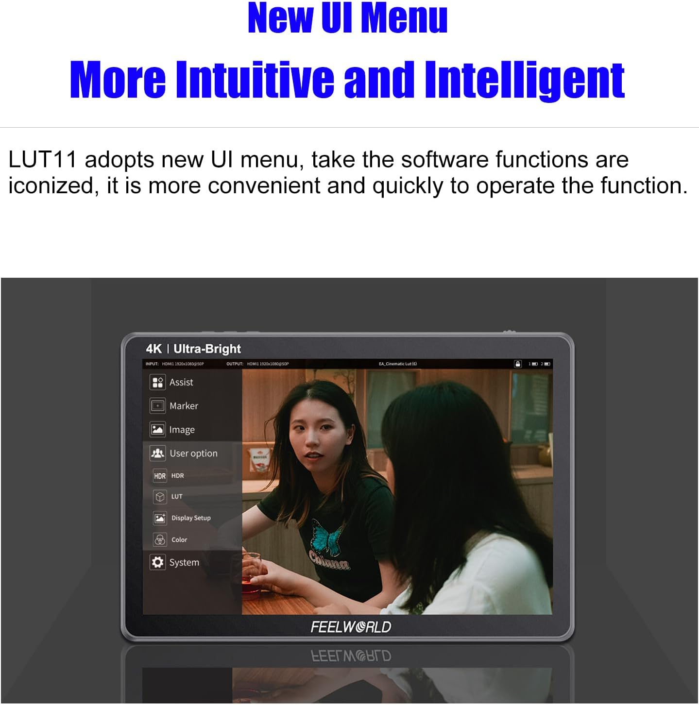 FEELWORLD LUT11 10.1 Inch Video Monitor,Ultra High Bright 2000nit Touch Screen DSLR Camera Field Monitor,4K HDMI,1920X1200 IPS Panel