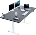 VIVO Electric 71 x 36 in Dual Motor Sit Stand Desk, Memory Height Adjustment, 2B Series, Black Top White Frame, DESK-KIT-2W7B-36