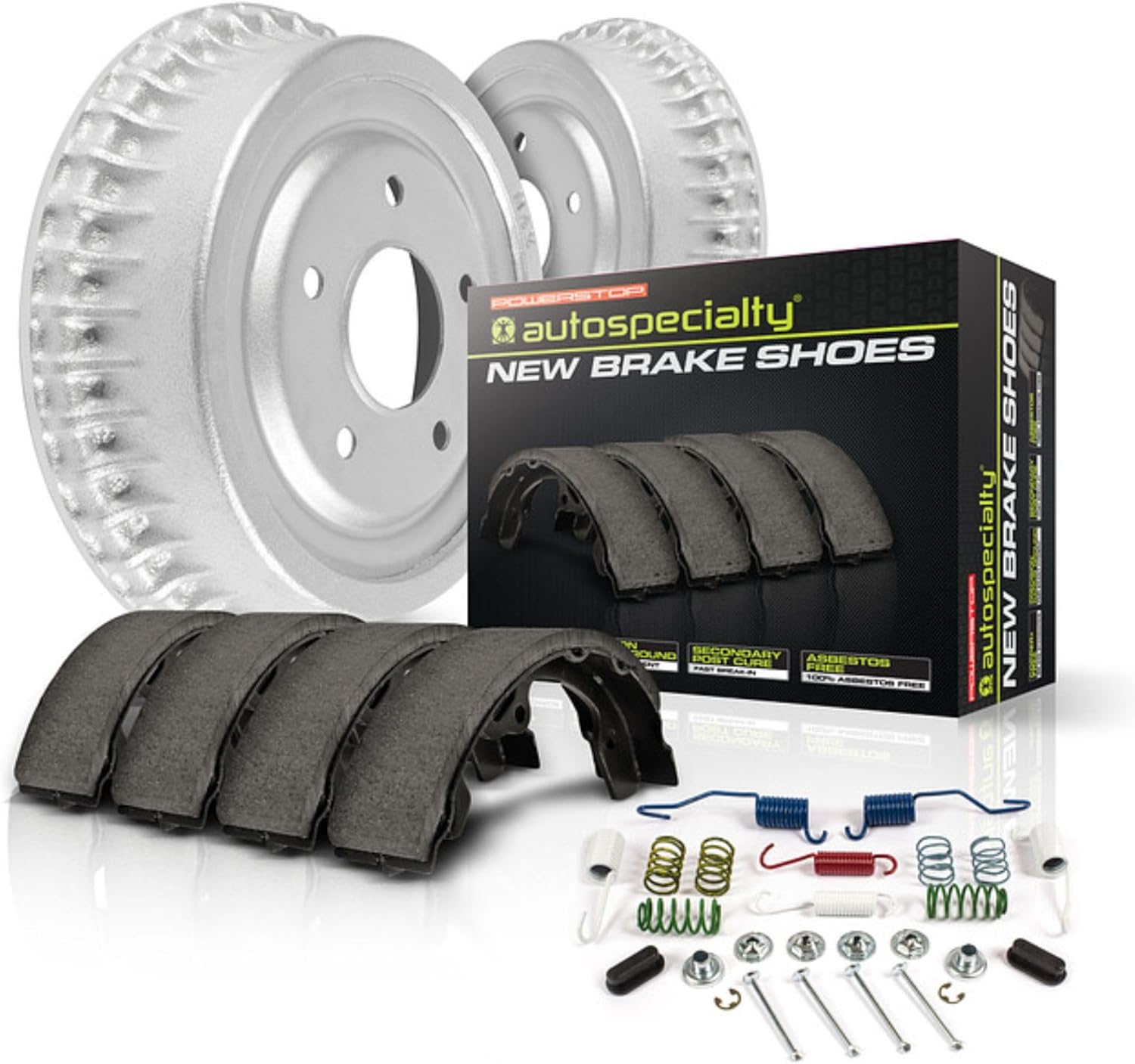 Power Stop KOE15318DK Autospecialty Rear Replacement Brake Kit-OE Brake Drums & Ceramic Brake Pads For Honda Accord, Honda CR-V, Honda Civic, Honda Fit [Model Specific]