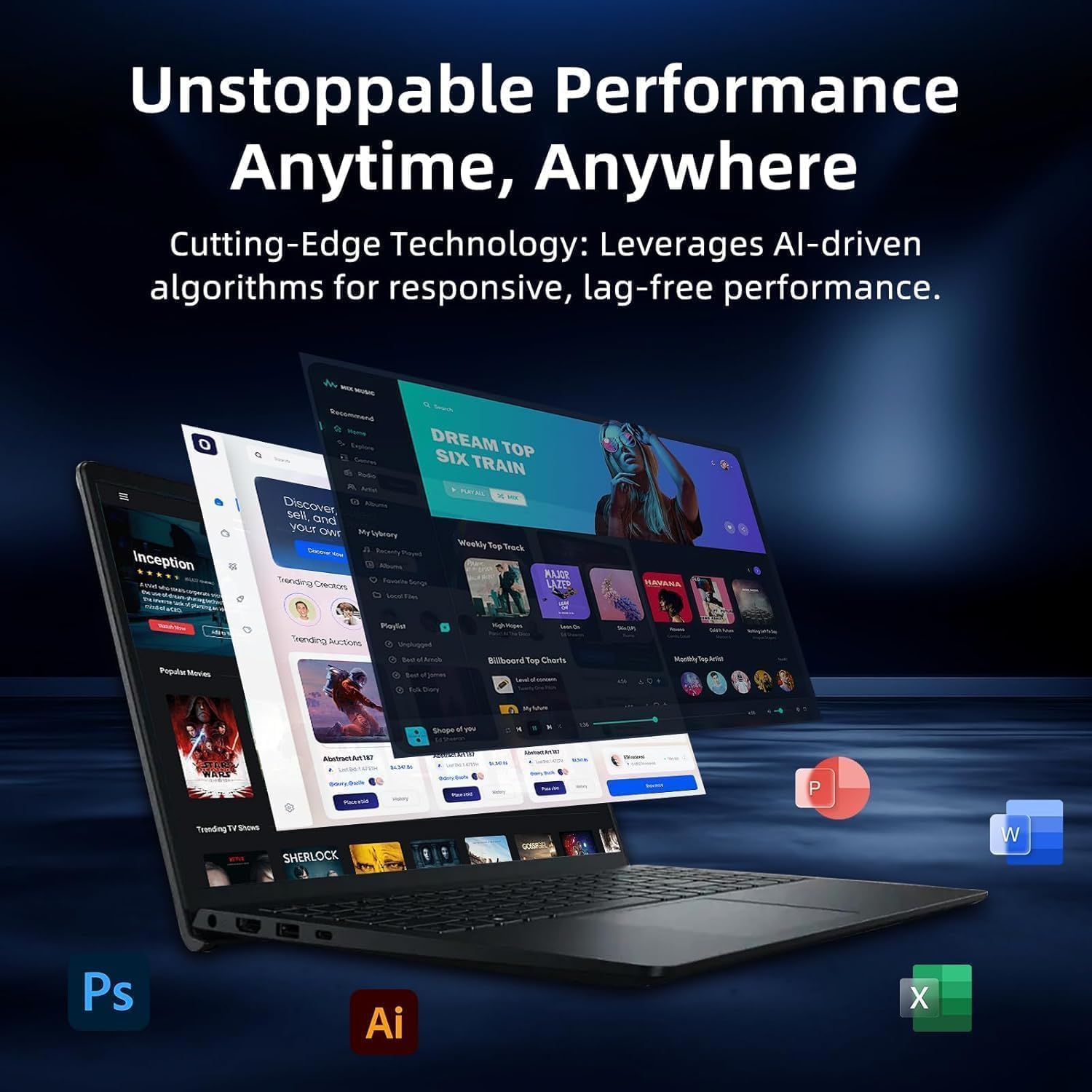 Dell Inspiron 15.6' FHD Touchscreen Laptop 2026 Edition | Latest 13th Gen Intel Core i5 (Beat i7-1250U) | 12GB RAM | 768GB Storage (256GB PCIe SSD + 512GB External) | Win 11 with Office 365 for Web