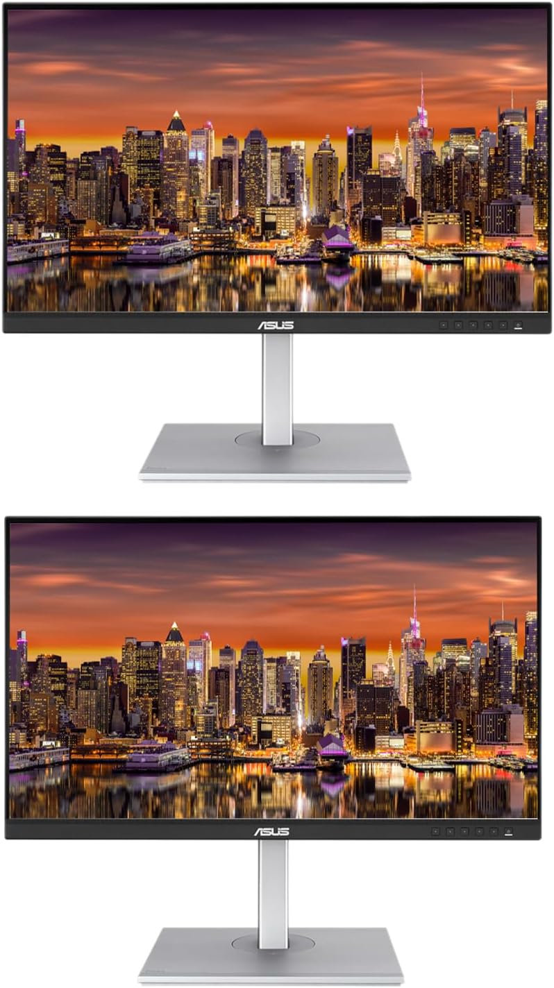 Asus ProArt PA279CV 27-inch 2160P 4K UHD 100% sRGB IPS Professional Monitor, 2-Pack Bundle with USB-C with 65W PD, DisplayPort, HDMI, USB Hub and Integrated Speakers