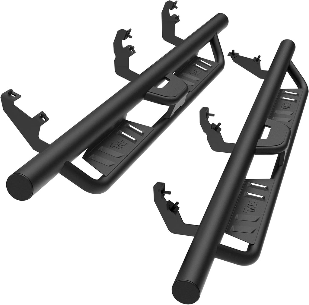 TAC EHD Running Boards Compatible with 2021-2026 Ford Bronco 4 Door | Side Steps| Nerf Bars| Step Rails| Rocker Slider| Two-Stair| Pickup Truck Exterior Accessories| 4' Drop| Carbon Steel