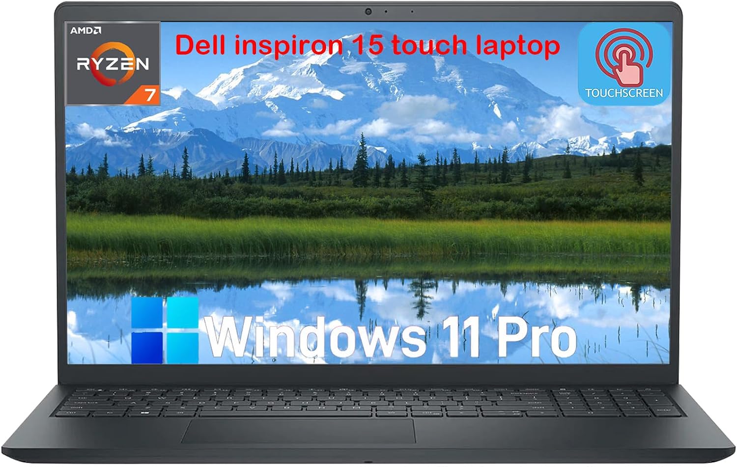 Dell Inspiron 15 Touchscreen Laptop, 15.6' FHD Anti-Glare Display, AMD Ryzen 7 7730U (Up to 4.5GHz), 20GB RAM, 1TB PCIe SSD, Windows 11 Pro, SD Card Reader, ExpressCharge, Numeric Keypad
