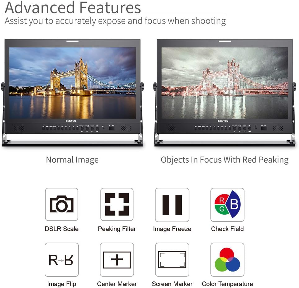 P215-9HSD-192 21.5 Inch Broadcast Production LCD Monitor 3G SDI 4K HDMI Input and Output IPS Full HD 1920x1080