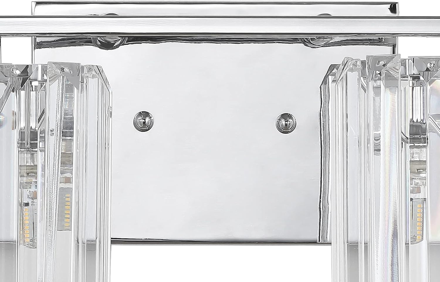JONATHAN Y 4.75' Chrome 3-Light Vintage Glam LED Vanity Light Wall Sconce Fixture with Clear Crystal Prism Shade, Hardwired Wall Lamp for Bathroom Mirror Hallway, LED Bulb Included (JYL3554A)