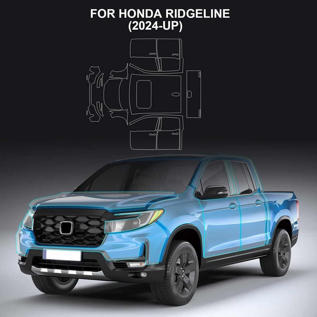 for 2024-2025 Honda Ridgeline Precut Paint Protective Film 8.5 Mil TPU PPF Clear Car HD Scratch Exterior Accessories (Full Body)