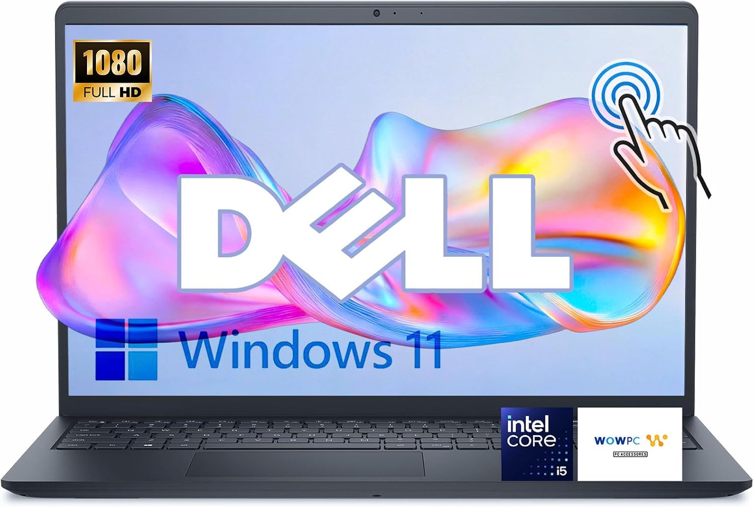 Dell Inspiron 15 Laptop, 15.6' FHD Touchscreen, Intel 10-Core i5-1334U, 12GB RAM, 256GB SSD + 512GB External, Wi-Fi 6, Copilot AI, Win 11 Home, Long Battery Life, WOWPC 3-in-1 Bundle