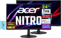 Acer ED240Q H 24' FHD Monitor with 1ms Response Time, AMD FreeSync, Anti-Glare, VESA Mount (100x100mm), Low Blue Light, VGA, HDMI & Dockztorm USB Port Expander, Black Color (UM.UE0AA.H01) 2 Pack