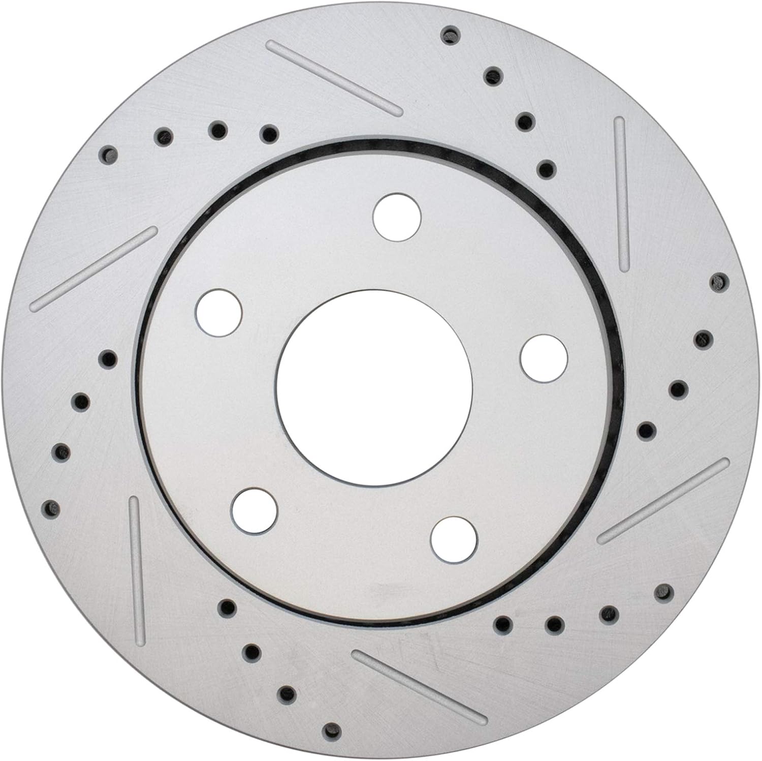 TRQ Performance Front and Rear Brake Rotor Set G Coated Drilled and Slotted Compatible with 2007-2017 Jeep Wrangler 2018 Wrangler JK