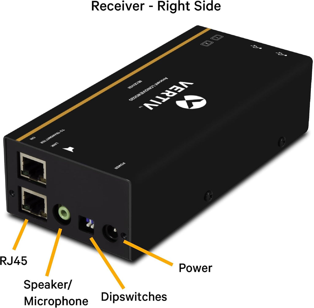 Vertiv Avocent LV 3020P High-Performance HD KVM Extender Kit with Receiver & Transmitter, VGA, Dual Monitor, Extend up to 300 m. / 1,000 ft. (3020P)