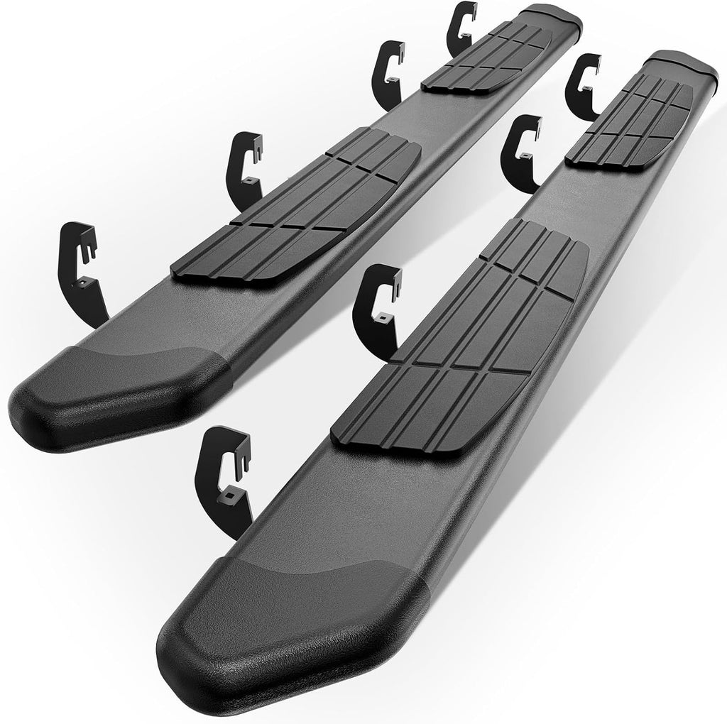 YZONA Running Boards Compatible with Chevy/GMC Silverado/Sierra 1500 2007-2018, 2500HD/3500HD 2007-2019 - Crew Cab Only - Not for Diesel, Side Step Rails Aluminum Alloy Nerf Bars
