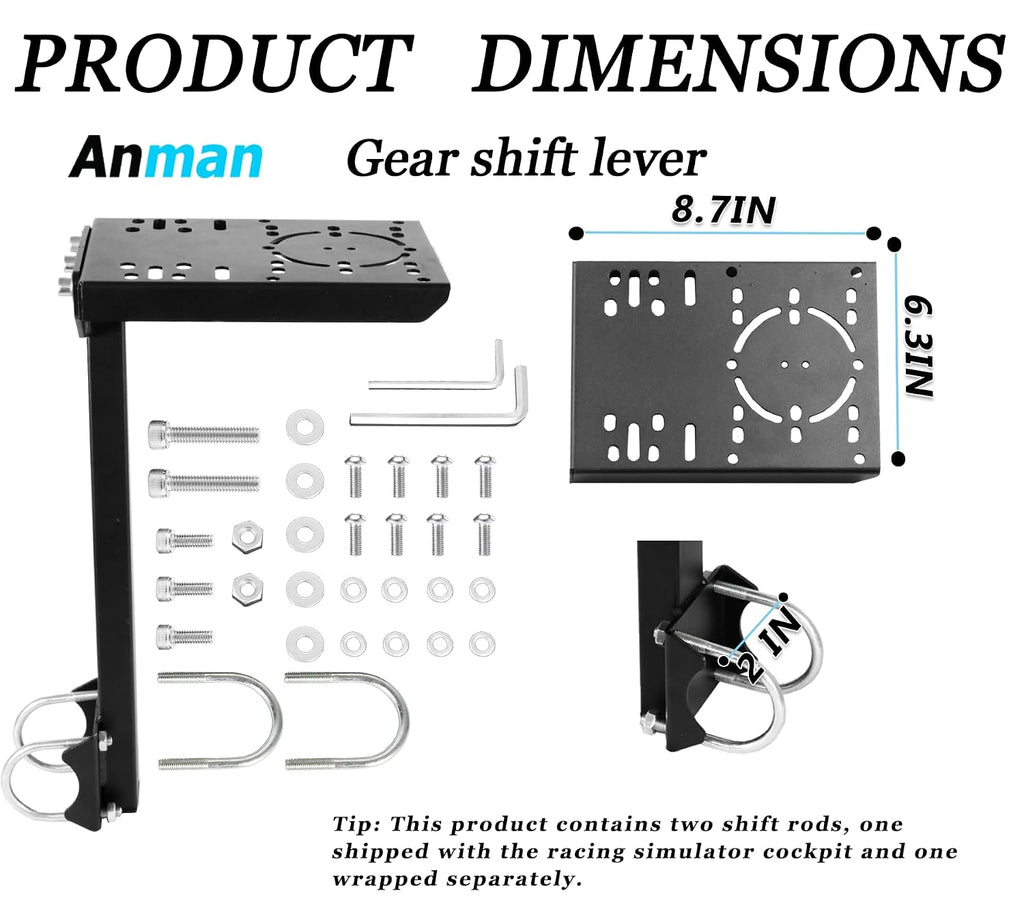 Anman G25 Full Motion Racing Simulator Cockpit Race Seat Equipped with Display Stand Fit for Logitech G25 G27 G29 G920 G923, for Thrustmaster T300RS, for Fanatec Not Included Wheel Shifter and Pedals