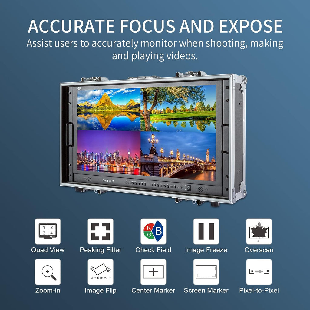 4K280-9HSD-CO 27 Inch 4K Ultra-HD Resolution Carry-on Broadcast Director Monitor