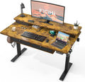 FiCiHi Adjustable Height Standing Desk with 4 Drawers,48 x 30 inches Electric Sit Stand Home Office Desk with Two Tiers, 3 Memory Presets, Monitor Stand Riser, USB A/C Charging Port