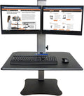 Victor DC350A Manual Dual Monitor Height Adjustable Sit-Stand Standing Desk Converter
