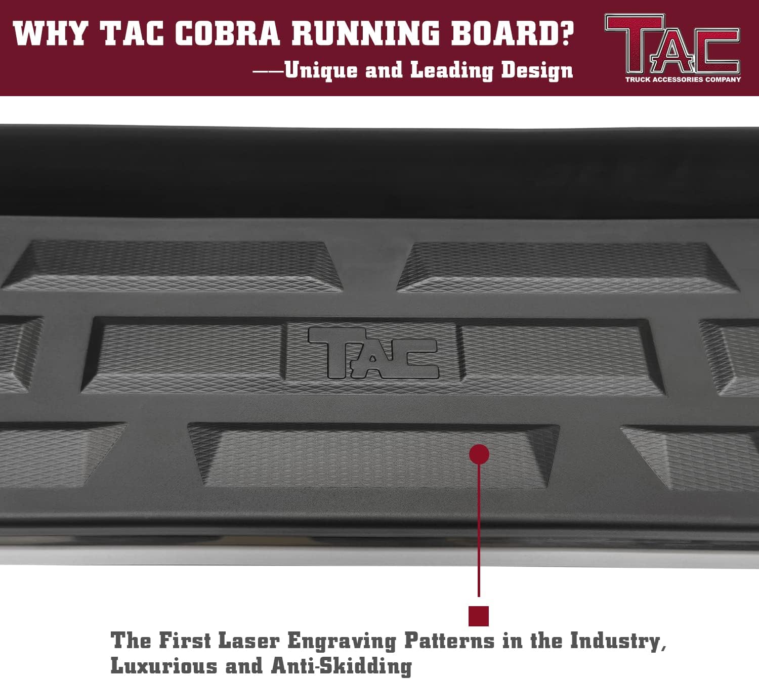 TAC Cobra Running Boards Compatible with 2009-2015 Honda Pilot SUV Side Steps Nerf Bars Step Rails Aluminum Black Off-Road City Exterior Accessories 2 Pieces one Pair