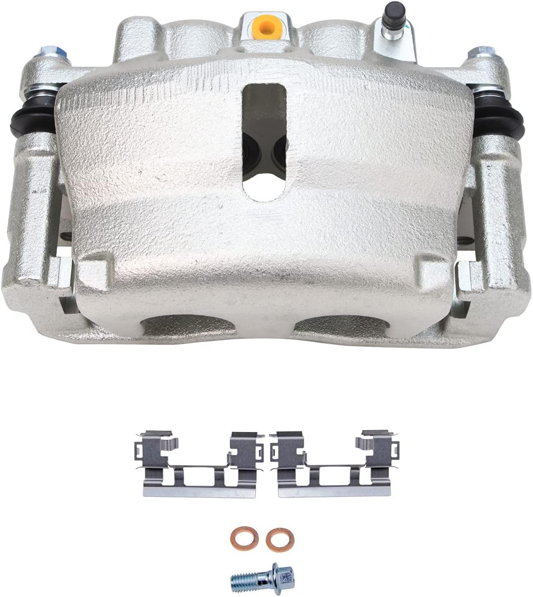 Detroit Axle - Front Brake Kit for Buick Enclave Rainier GMC Acadia, Front Ceramic Brake Pads Left Disc Caliper Replacement- 3pc Set