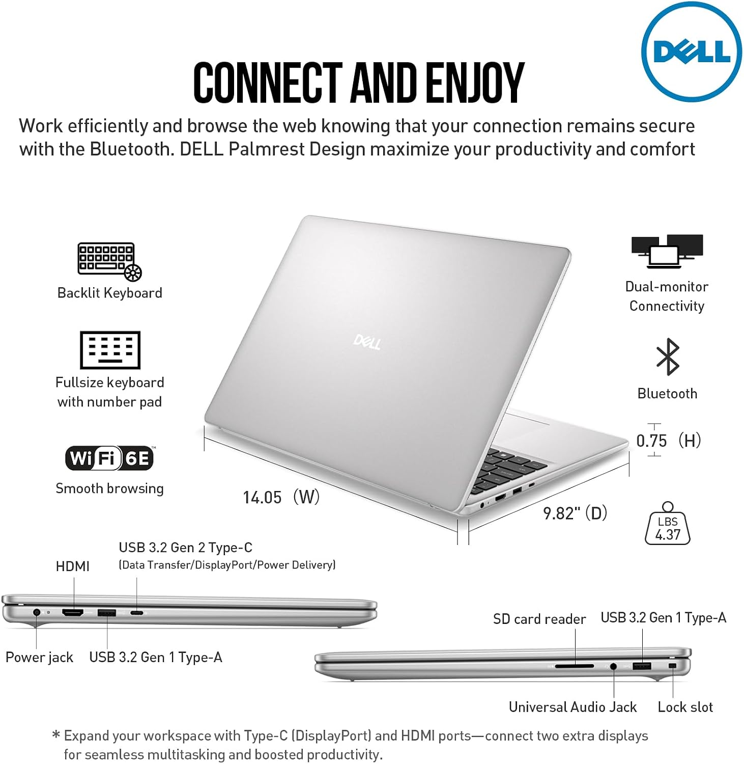 Dell 16 Elitebook Touchscreen Laptop Computer, 16' FHD+ Touch Screen Business Laptop, Intel Core 5 (>i7-1355U), 16GB DDR5 1TB SSD, Windows 11 Pro|Backlit 10-Key|Wi-Fi 6E