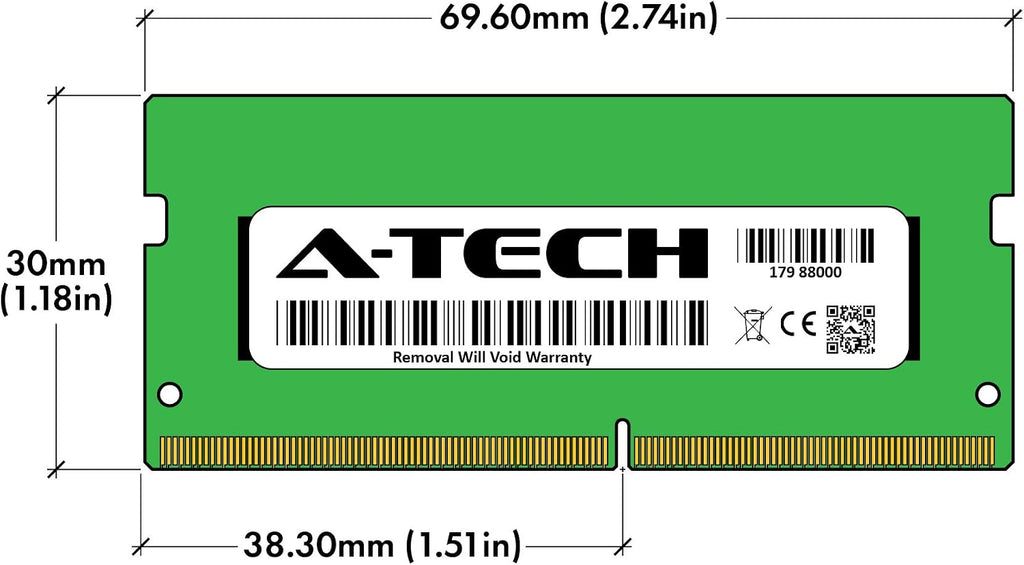 A-Tech 16GB (2x8GB) DDR4 3200 MHz SODIMM PC4-25600 (PC4-3200AA) CL22 Non-ECC Laptop RAM Memory Modules