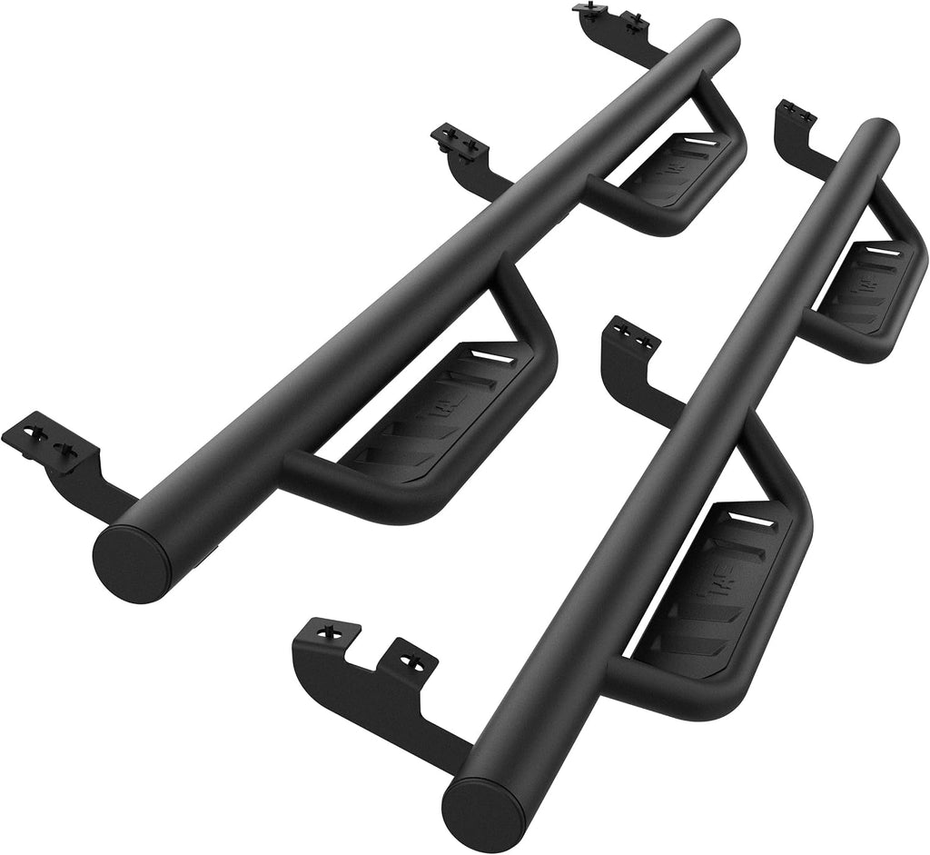 TAC 4' Drop Side Steps Running Boards Fit 2005-2023 Toyota Tacoma Double Cab | Fine Texture Black Nerf Bars | Pickup Truck Off-Road Exterior Accessories