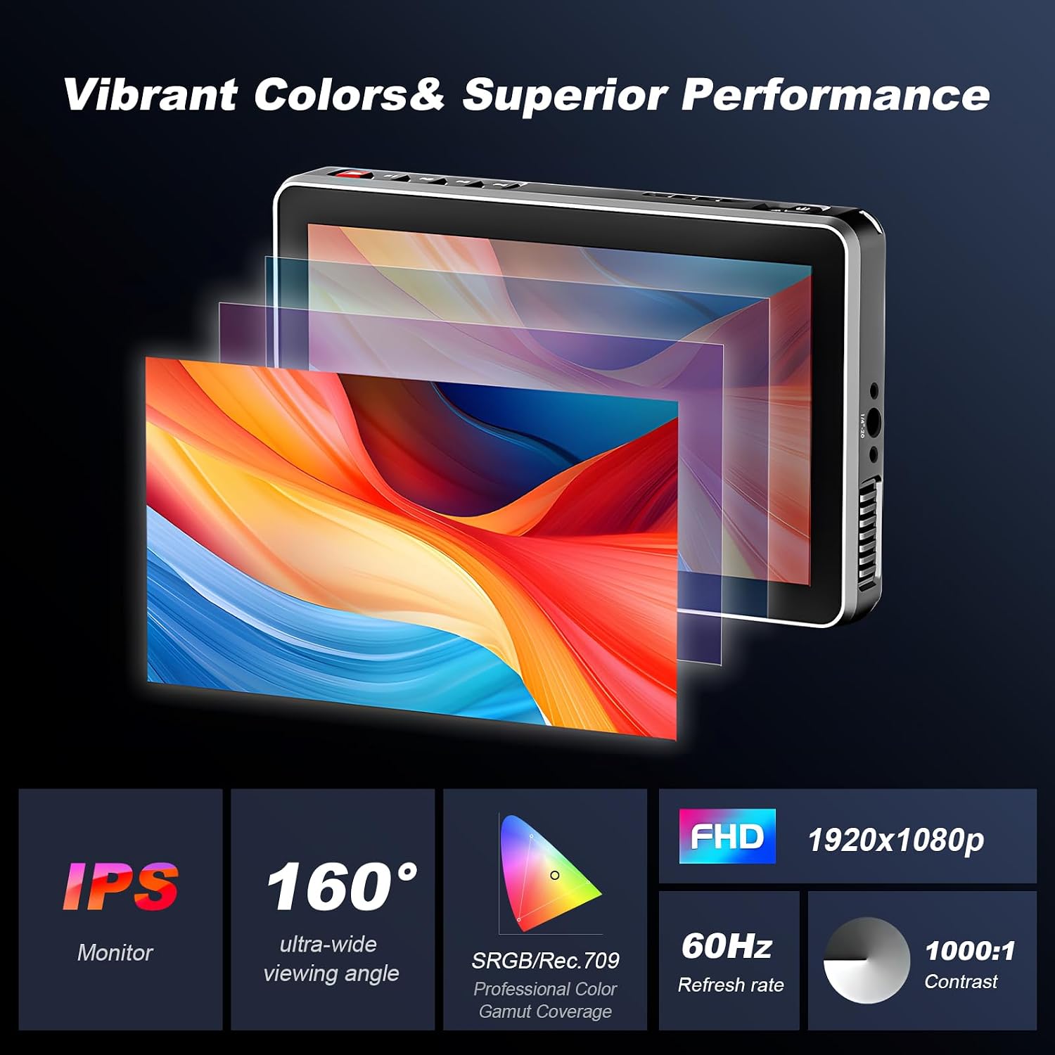 VILTROX DC-X3 6' Camera Field Monitors DCX3 for DSLR Touchscreen External Monitor 4k 2000nits X3 Monitor for Sony Canon Nikon 3D LUT 1920x1080 IPS with Sunshield 2200 MAh Battery