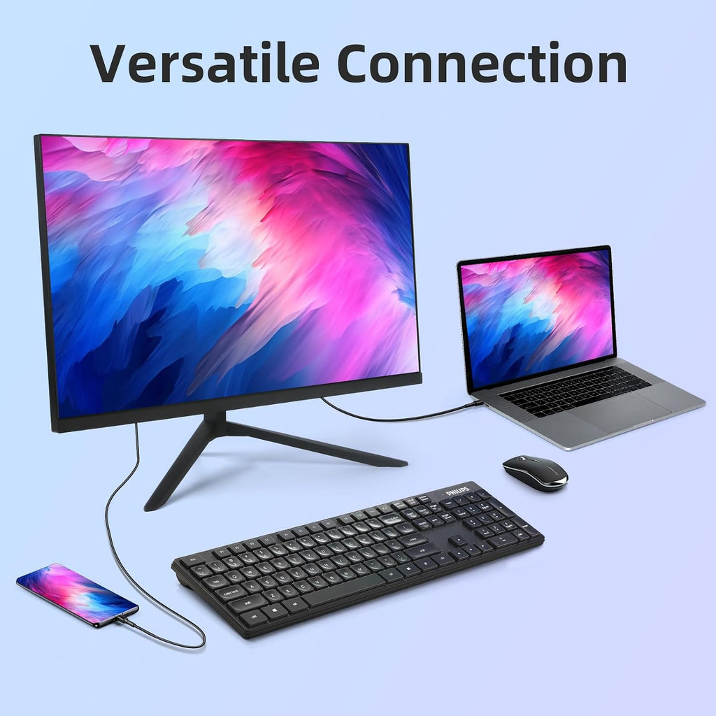 SVD 27' 4K UHD Security Monitor IPS HDR, HDMI 2.1+DP 1.4+Type-C 65W, Adaptive Sync, 3D Comb Filter, 60Hz 5ms 178°, Built-in Speakers, for CCTV DVR NVR