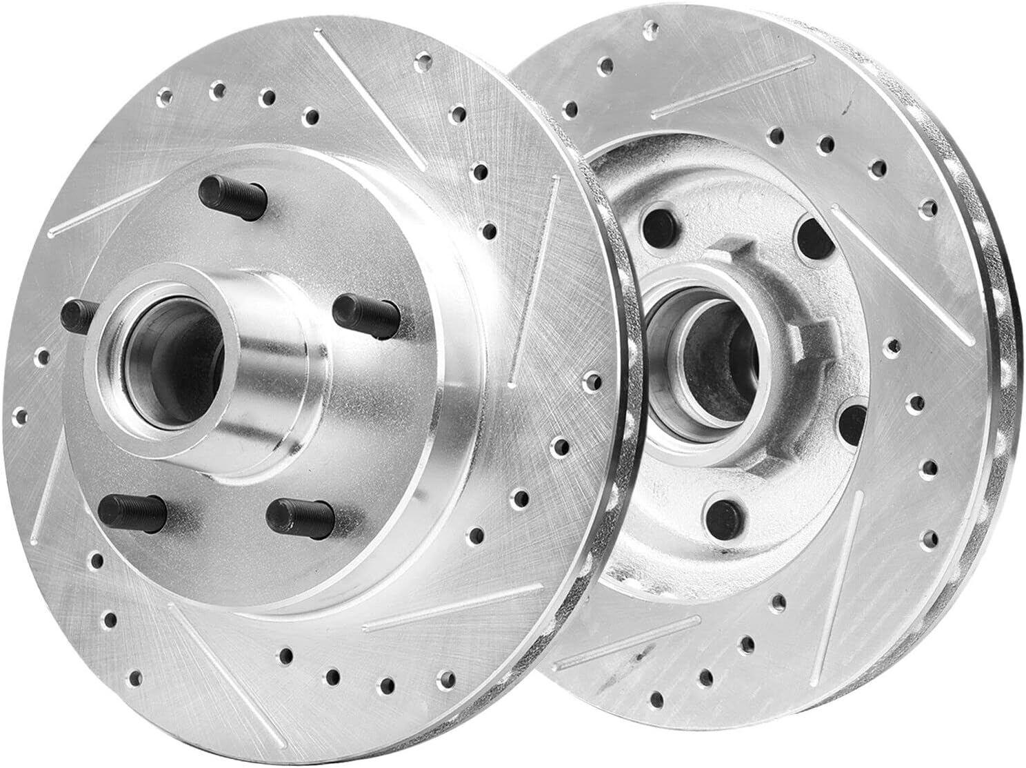Detroit Axle - Front Brake Rotors for Chevrolet Camaro El Camino Malibu S10 Blazer GMC Sonoma Buick Regal Drilled and Slotted Disc Brake Rotors Replacement Brakes