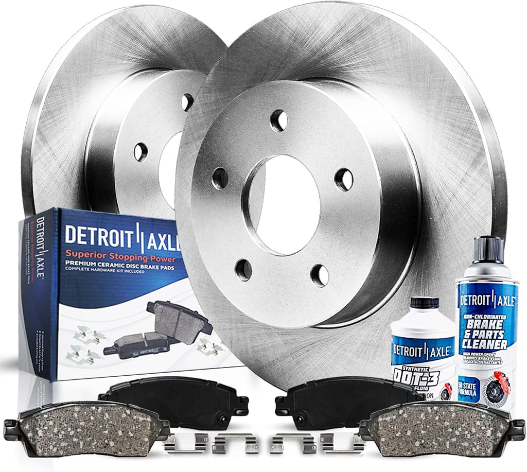 Detroit Axle - REAR Brake Kit for 04-08 Chrysler Pacifica Rear Disc Brake Rotors Replacement 2004 2005 2006 2007 2008 Ceramic Brakes Pads