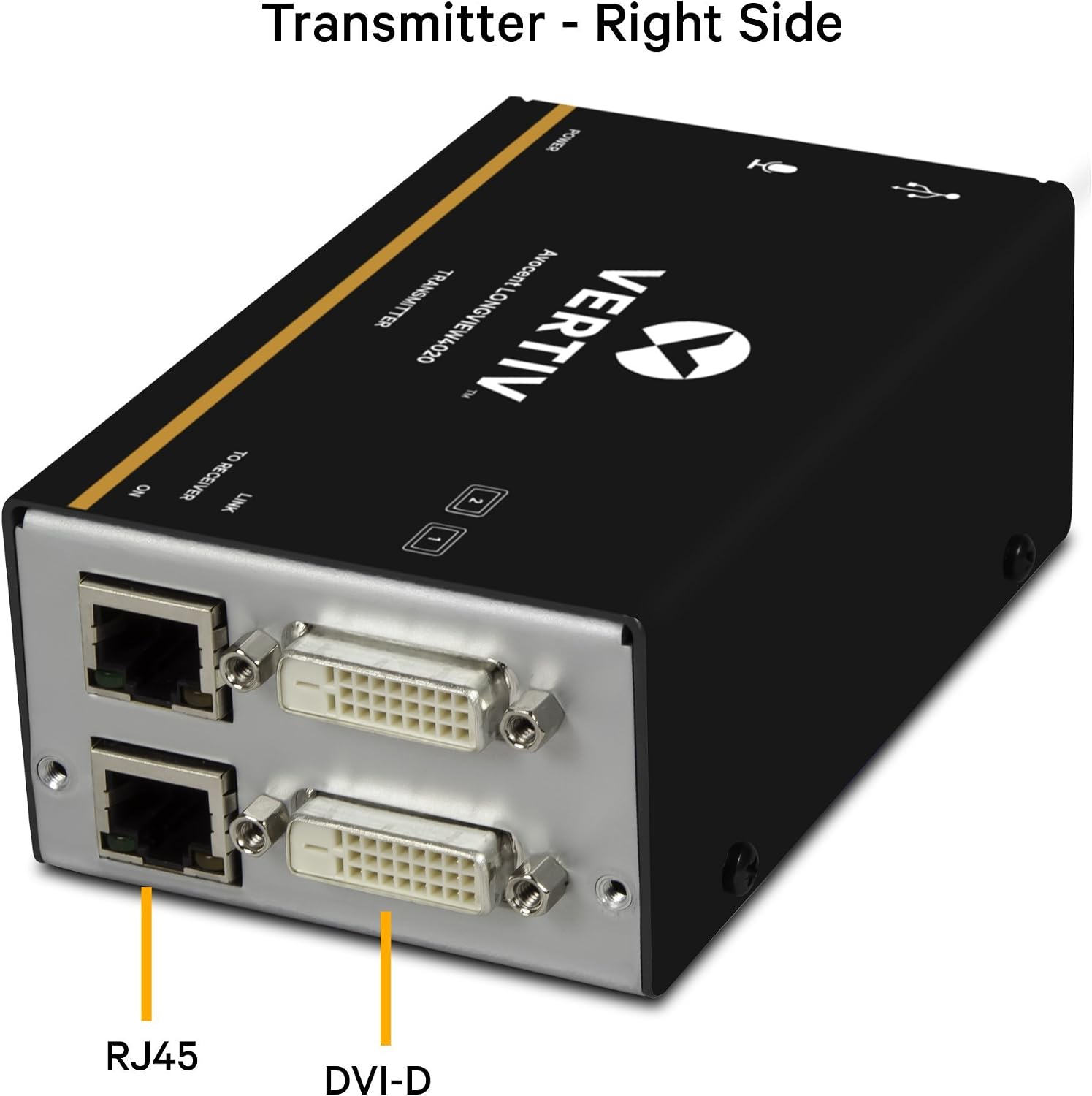 Vertiv Avocent LV 4020P High-Performance HD KVM Extender Kit with Receiver & Transmitter, VGA, Dual Monitor, Extend up to 50 m. / 164 ft. (4020P)