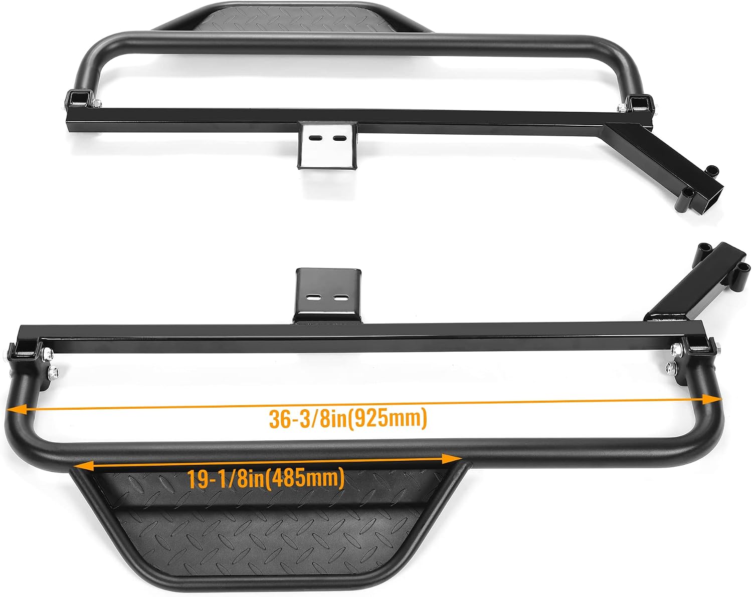 KUAFU Nerf Bars Running Boards Compatible with 2018 2019 Club Car Onward Golf Carts Drop Down Side Step with Step Brackets Left & Right Steel Pair