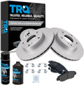 TRQ Front Brake Pad & Rotor Kit, with Chemical Kit Ceramic Premium G-Coated Compatible with 2006-2011 Honda Civic