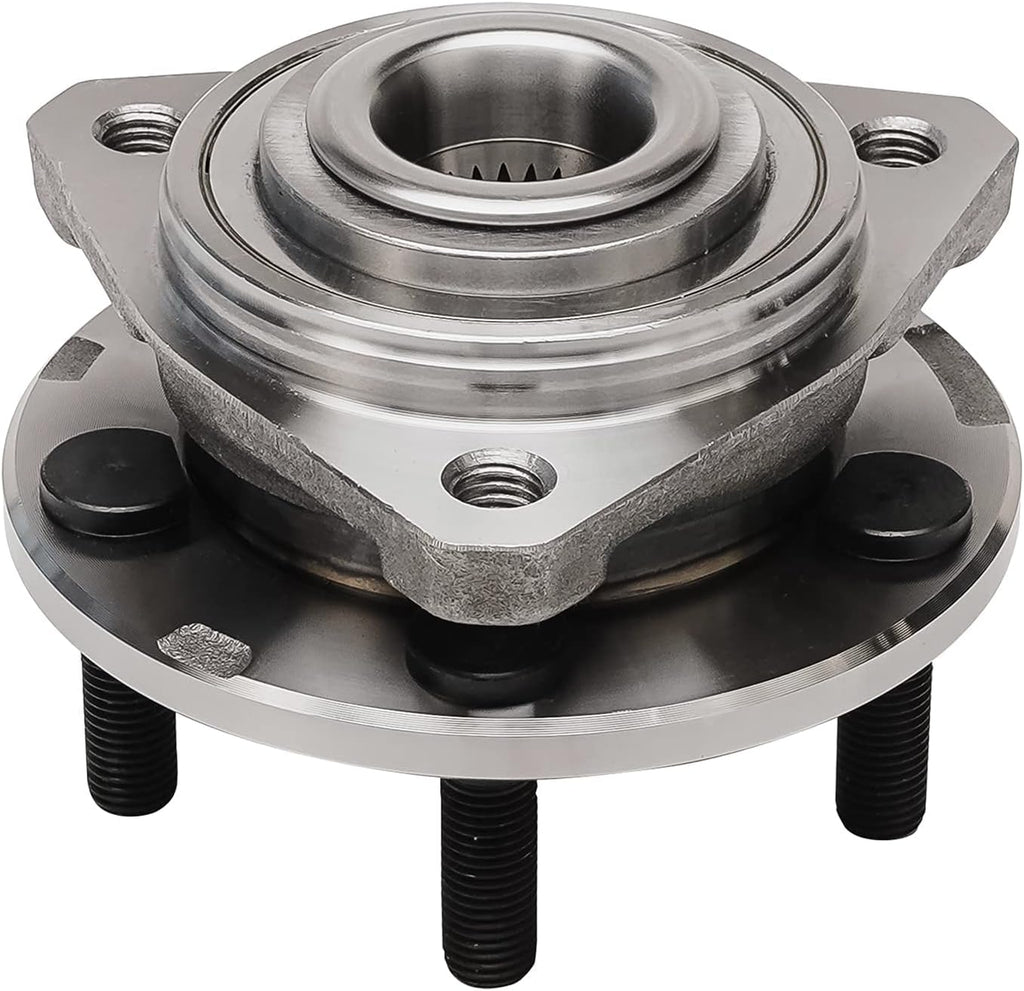 Detroit Axle - Front Brake Kit for 2001-2006 Dodge Stratus Chrysler Sebring [Sedan Convertible] Disc Brake Rotors Ceramic Brakes Pads Wheel Bearing Hubs Assembly 2002 2003 2004 2005 Replacement