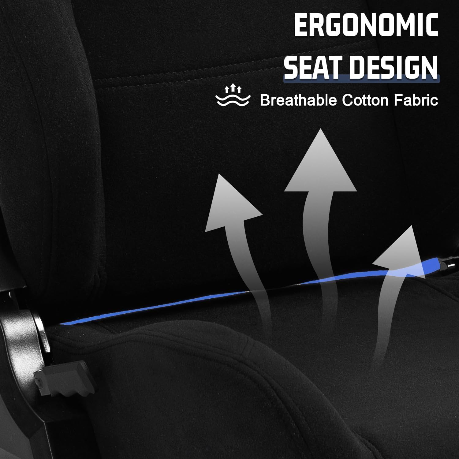 Marada Driving Racing Simulator Cockpit with Monitor Stand & Black Seat Fit for Fantec, for Logitech G923 G25 G920, for Thrustmaster T500 Wheel and Pedals Not Included