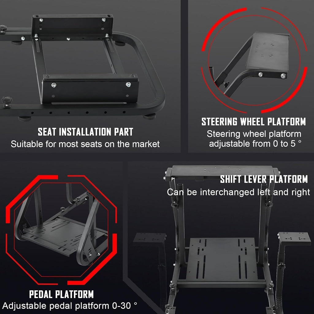 Hottoby Racing Simulator Cockpit Mountable Monitor Stand Adjustable Fits for Logitech G920 G923 G29, for Thrustmaster T80 T150, for Fanatec