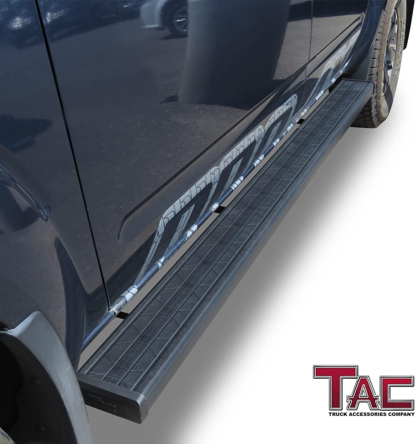 TAC Spear Running Boards Compatible with 2005-2026 Nissan Frontier Crew Cab Pickup 6' Side Step Rail Nerf Bar Truck Accessories Aluminum Texture Black Width Body and Soft Top Lightweight 2Pcs
