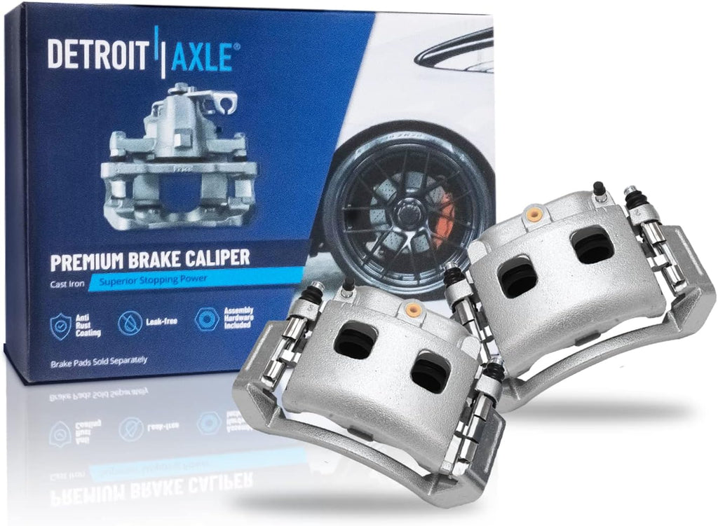 Detroit Axle - Brake Kit for 2002-2005 Dodge Ram 1500, 2005-2006 Durango, Disc Brake Rotors Ceramic Brakes Pads Front Brake Calipers Replacement [13.23 inch Front & 13.86 inch Rear Rotors]