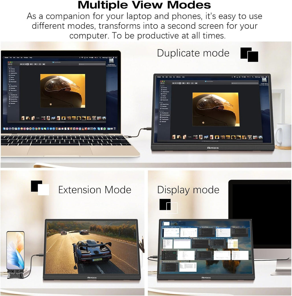 Touch Screen Portable 16 Inch Full HD 1920 x 1200P HDMI USB Type-C Touchscreen Monitor HDR Eye Care, 300cd/, Plug&Play, Portable for Laptop/PC/PS4/Xbox/Phone/Ras Pi