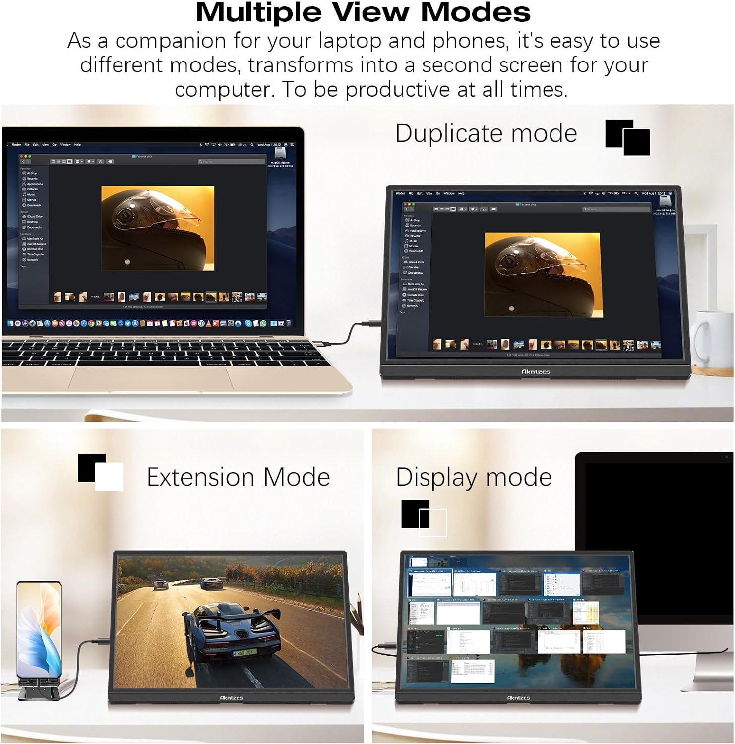 Touch Screen Portable 16 Inch Full HD 1920 x 1200P HDMI USB Type-C Touchscreen Monitor HDR Eye Care, 300cd/, Plug&Play, Portable for Laptop/PC/PS4/Xbox/Phone/Ras Pi