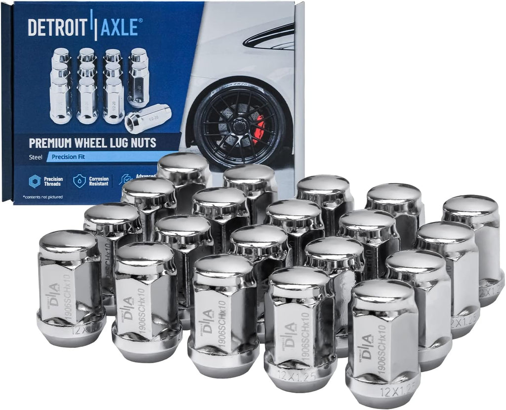 Detroit Axle - Brake Rotors Wheel Bearing Hubs Kit for Subaru Forester Impreza Front Rear Brake Rotors Wheel Bearing Hubs Lug Nuts Replacement 11.53 inch Front & 11.26 inch Rear Brakes