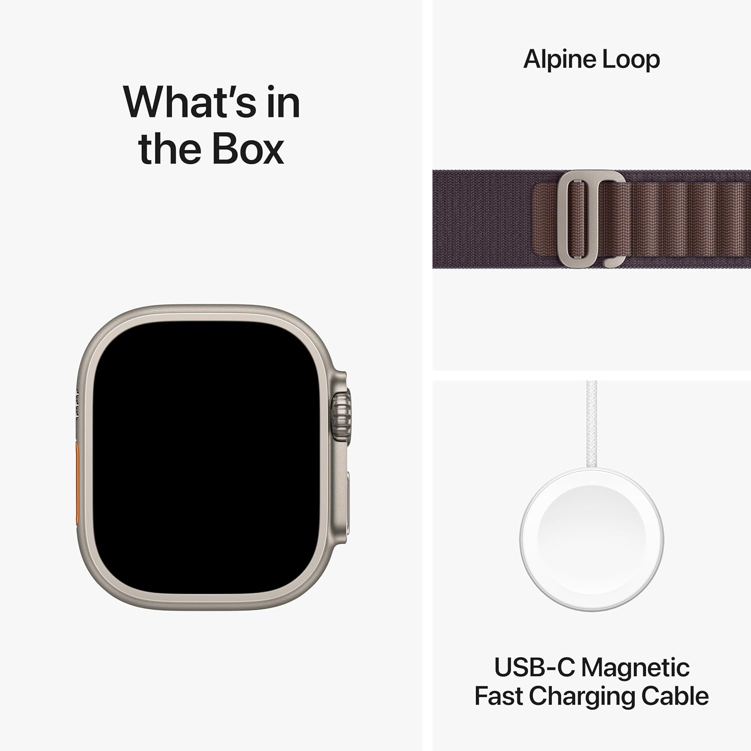 Apple Watch Ultra 2 [GPS + Cellular, 49mm] Titanium Case with Indigo Alpine Loop, M (Renewed)