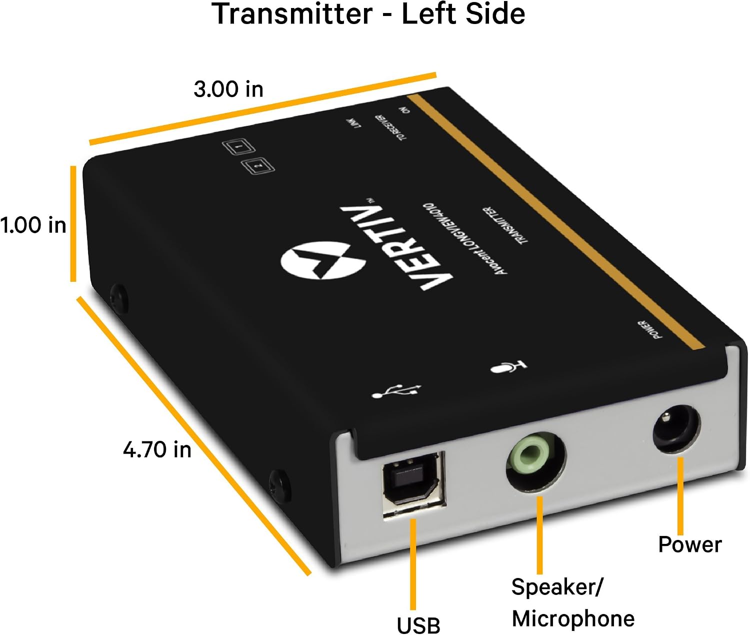 Vertiv Avocent LV 4010P High-Performance HD KVM Extender Kit with Receiver & Transmitter, VGA, Single Monitor, Extend up to 50 m. / 164 ft. (4010P)