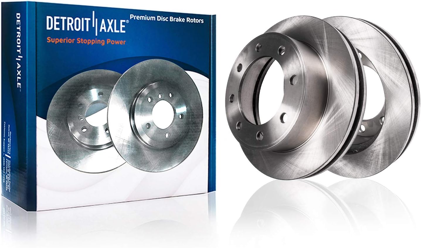 Detroit Axle - Front Brake Kit for 4WD DRW 2005-2011 Ford F-350 Super Duty Brake Rotors and Ceramic Brakes Pads 2006 2007 2008 2009 2010 Replacement: 13.66' inch Rotors