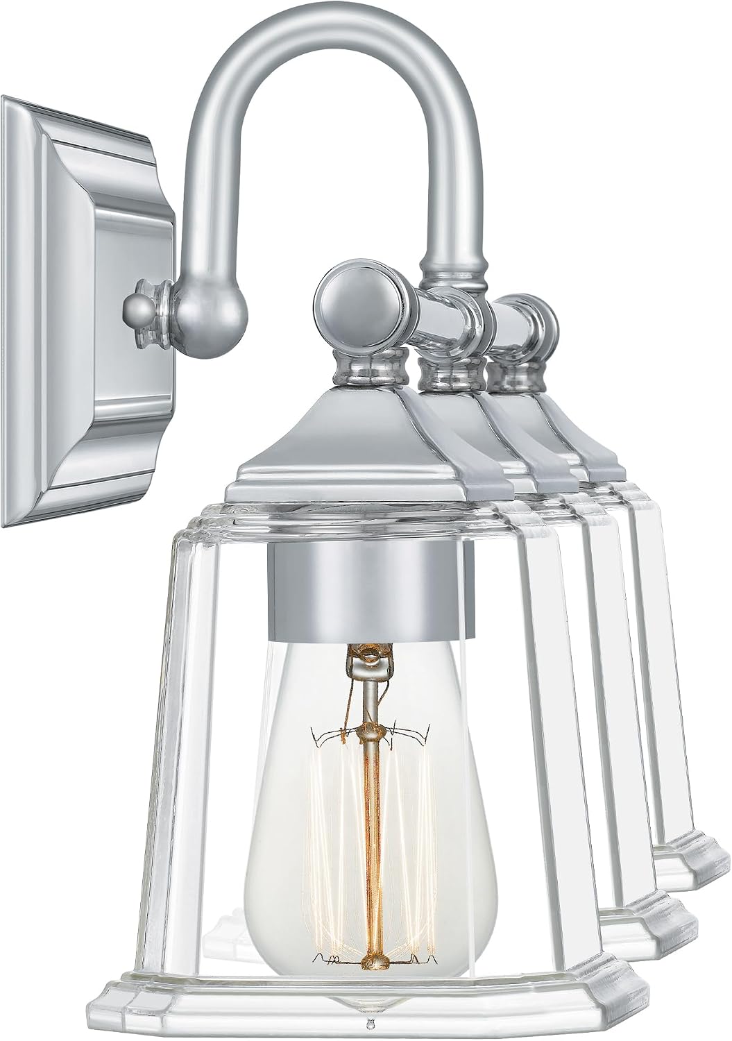 Quoizel Nicholas 22' Wide Polished Chrome 3-Light Bath Light